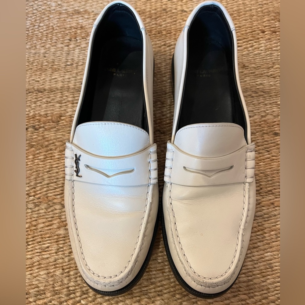 Saint Laurent Le Loafer White